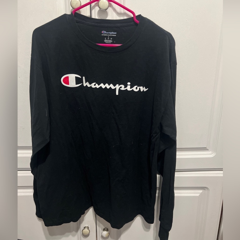 Champion T-Shirt Long Sleeve Authentic Athleticwear Black